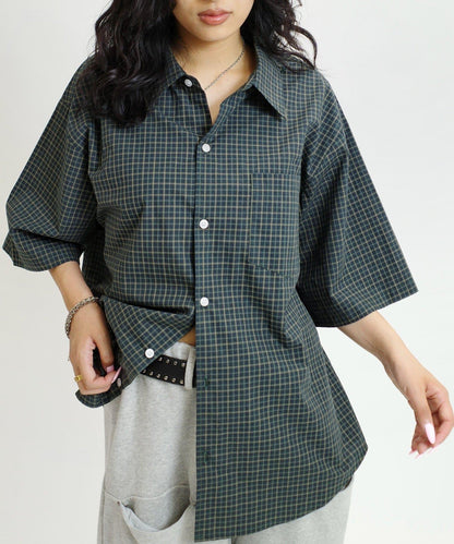 WHO'S WHO gallery 格紋短袖襯衫