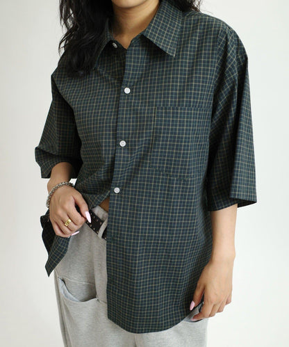 WHO'S WHO gallery 格紋短袖襯衫