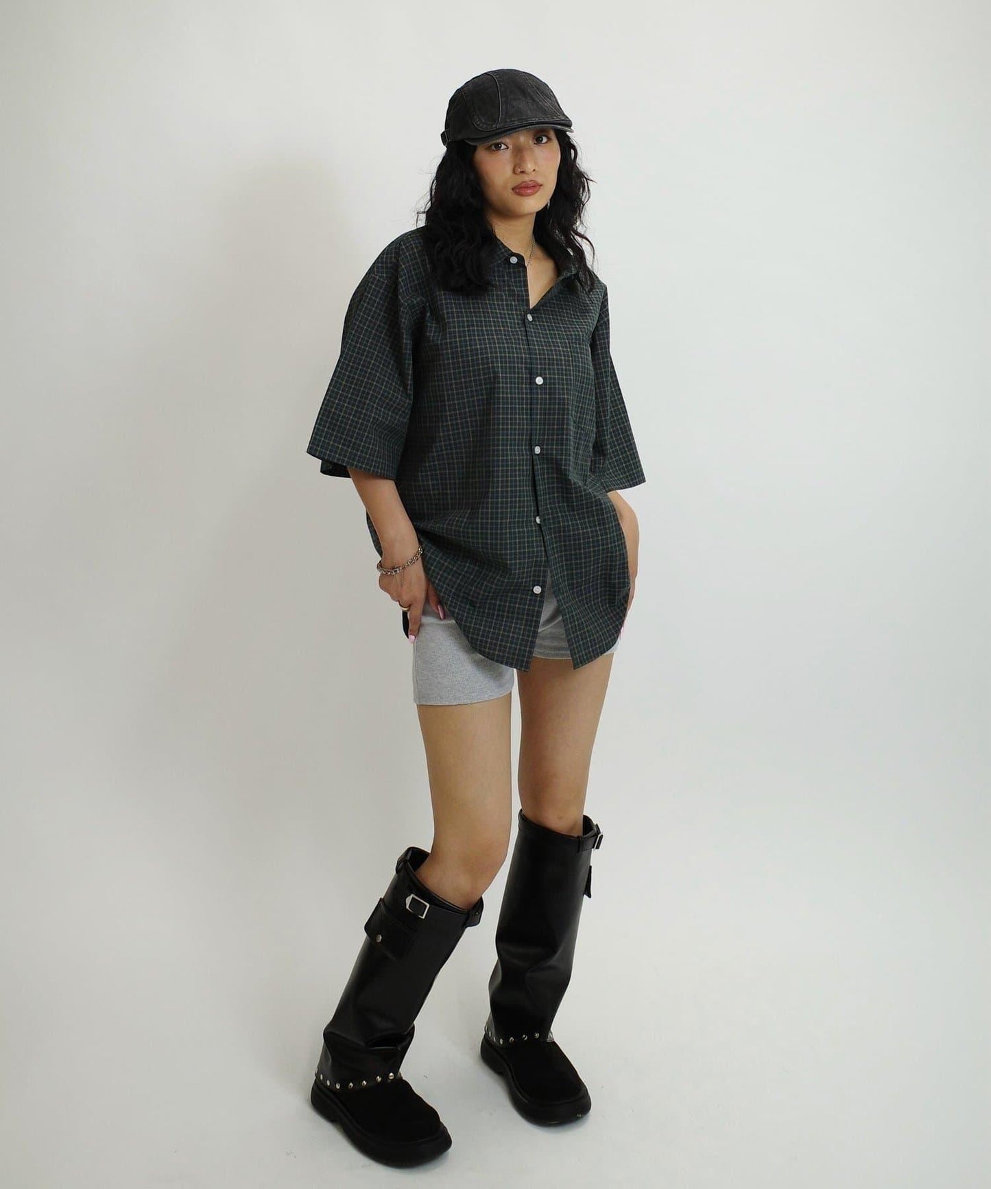 WHO'S WHO gallery 格紋短袖襯衫