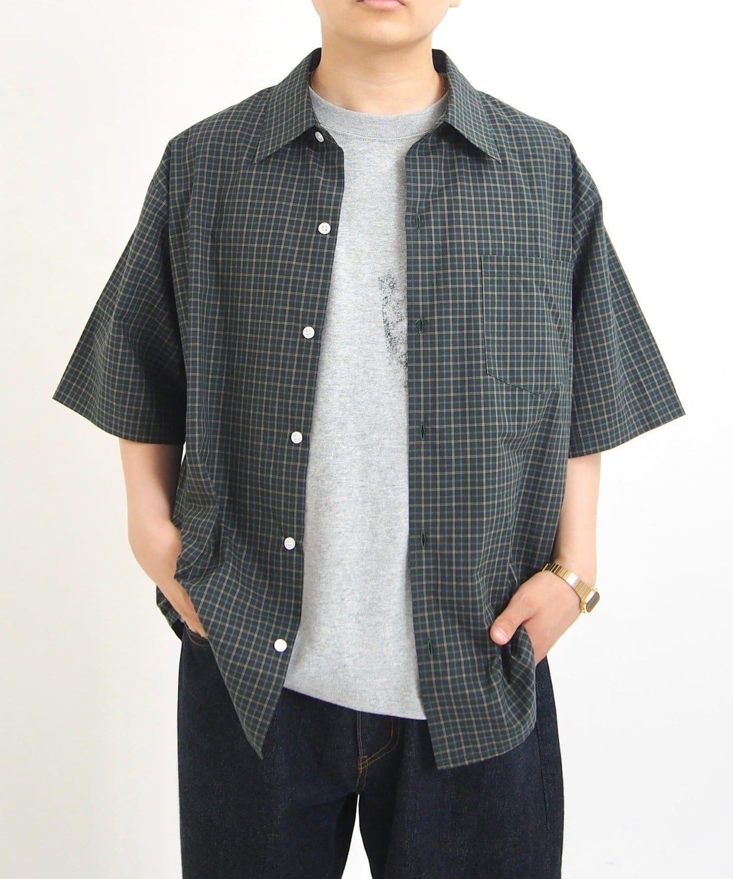 WHO'S WHO gallery 格紋短袖襯衫