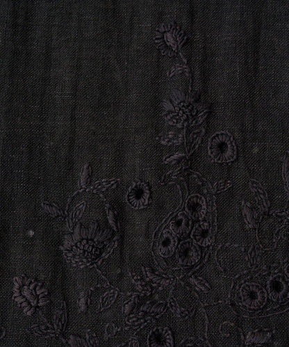 《柑橘》花朵刺繡流蘇圍巾