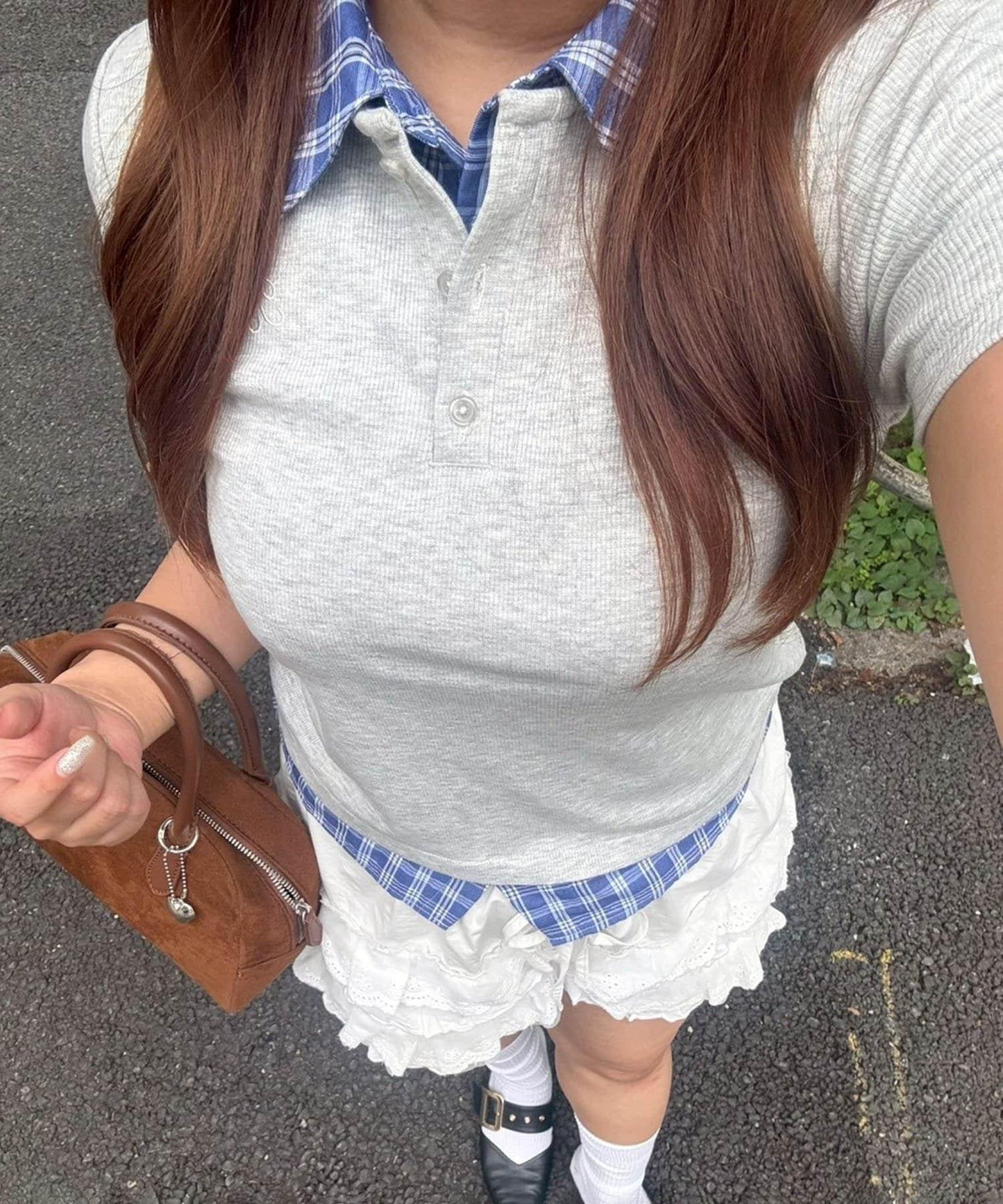【@re.__mi23精選】假襯衫疊穿上衣
