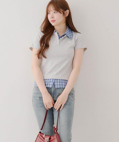 【@re.__mi23精選】假襯衫疊穿上衣