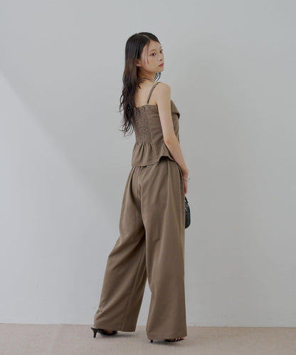 Chico 翻折設計西裝風連身褲