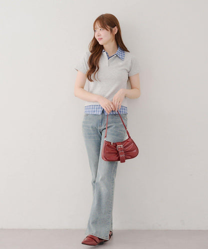 【@re.__mi23精選】假襯衫疊穿上衣