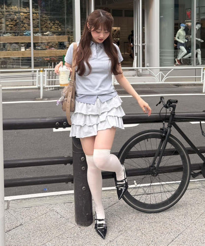 【@re.__mi23精選】假襯衫疊穿上衣