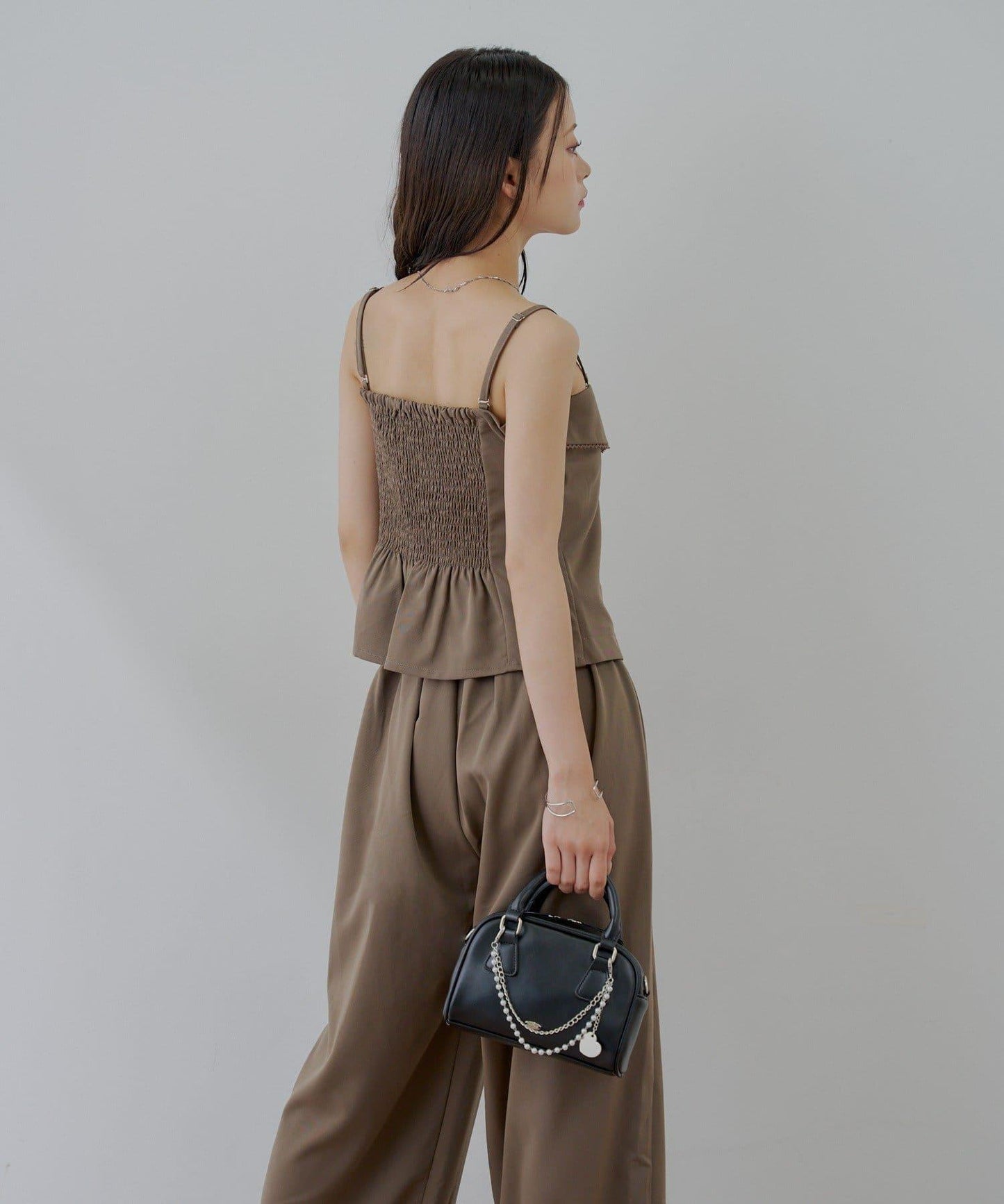 Chico 翻折設計西裝風連身褲