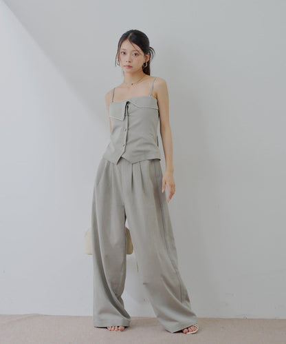 Chico 翻折設計西裝風連身褲