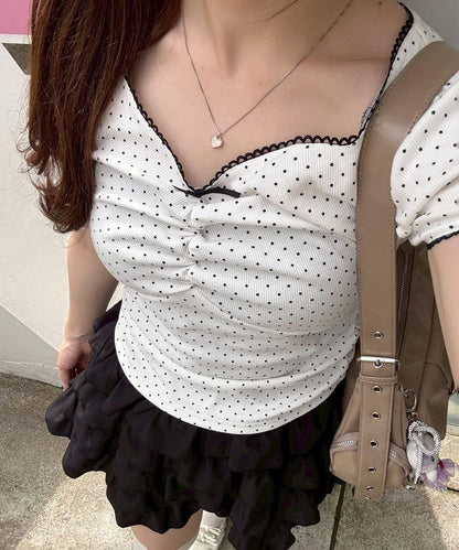 【@may_81o精選】網眼抽褶T-shirt