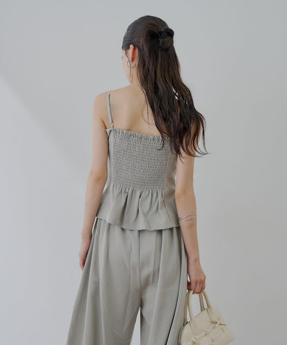 Chico 翻折設計西裝風連身褲