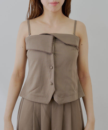 Chico 翻折設計西裝風連身褲