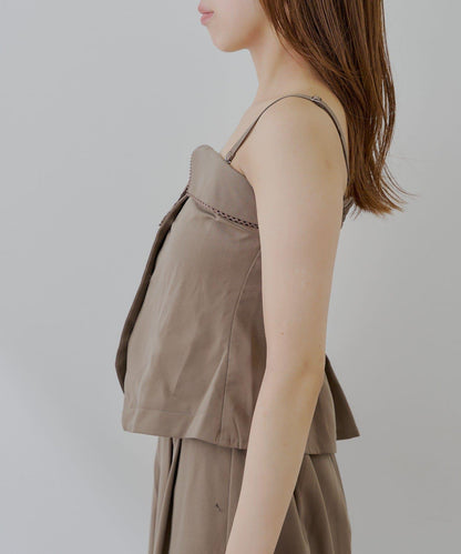 Chico 翻折設計西裝風連身褲