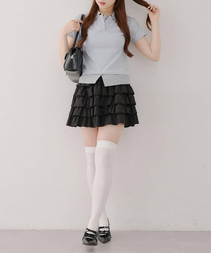 【@re.__mi23精選】假襯衫疊穿上衣