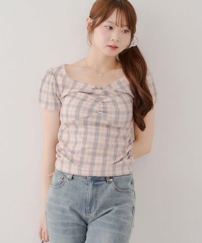 【@may_81o精選】網眼抽褶T-shirt