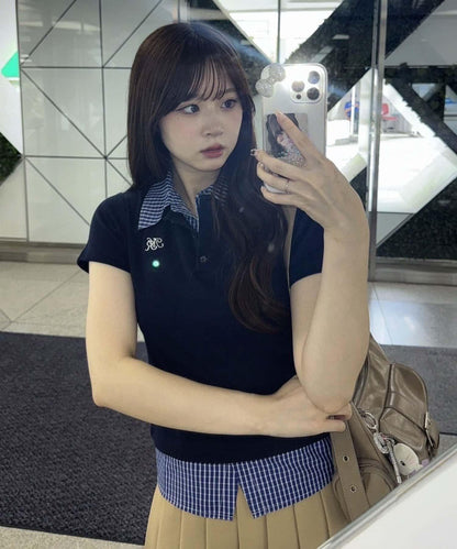 【@re.__mi23精選】假襯衫疊穿上衣