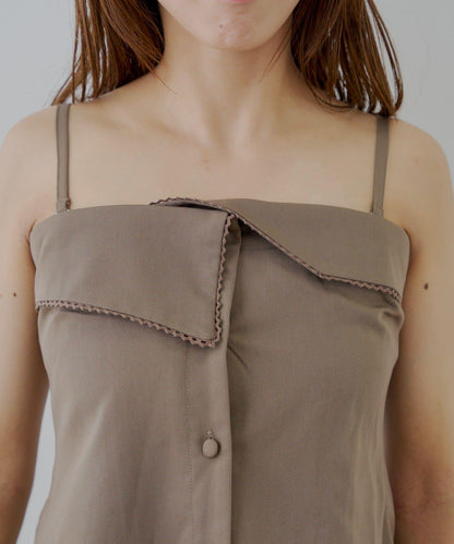 Chico 翻折設計西裝風連身褲