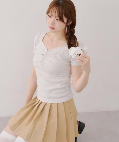 【@may_81o精選】網眼抽褶T-shirt