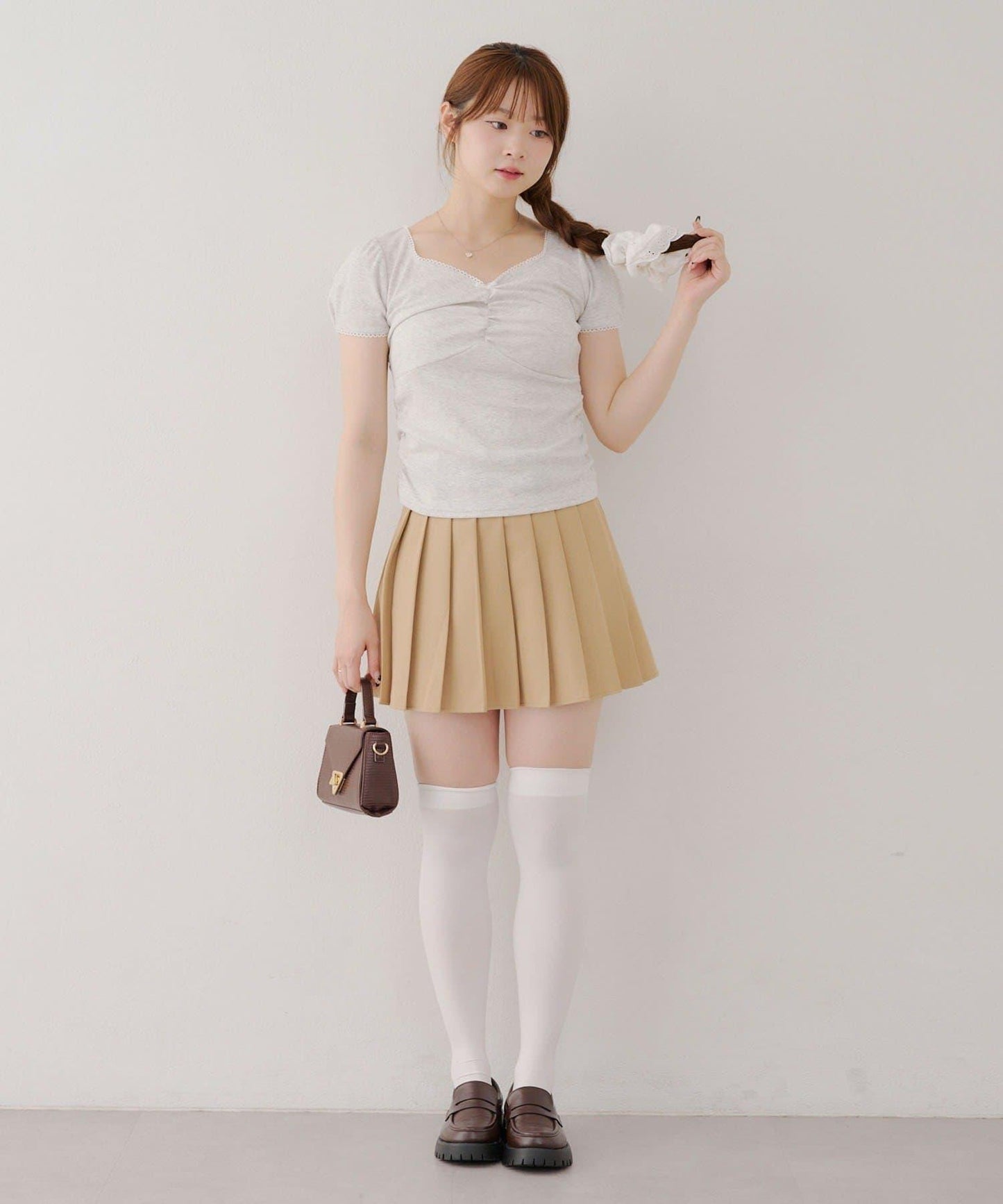 【@may_81o精選】網眼抽褶T-shirt