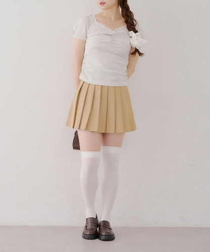 【@may_81o精選】網眼抽褶T-shirt