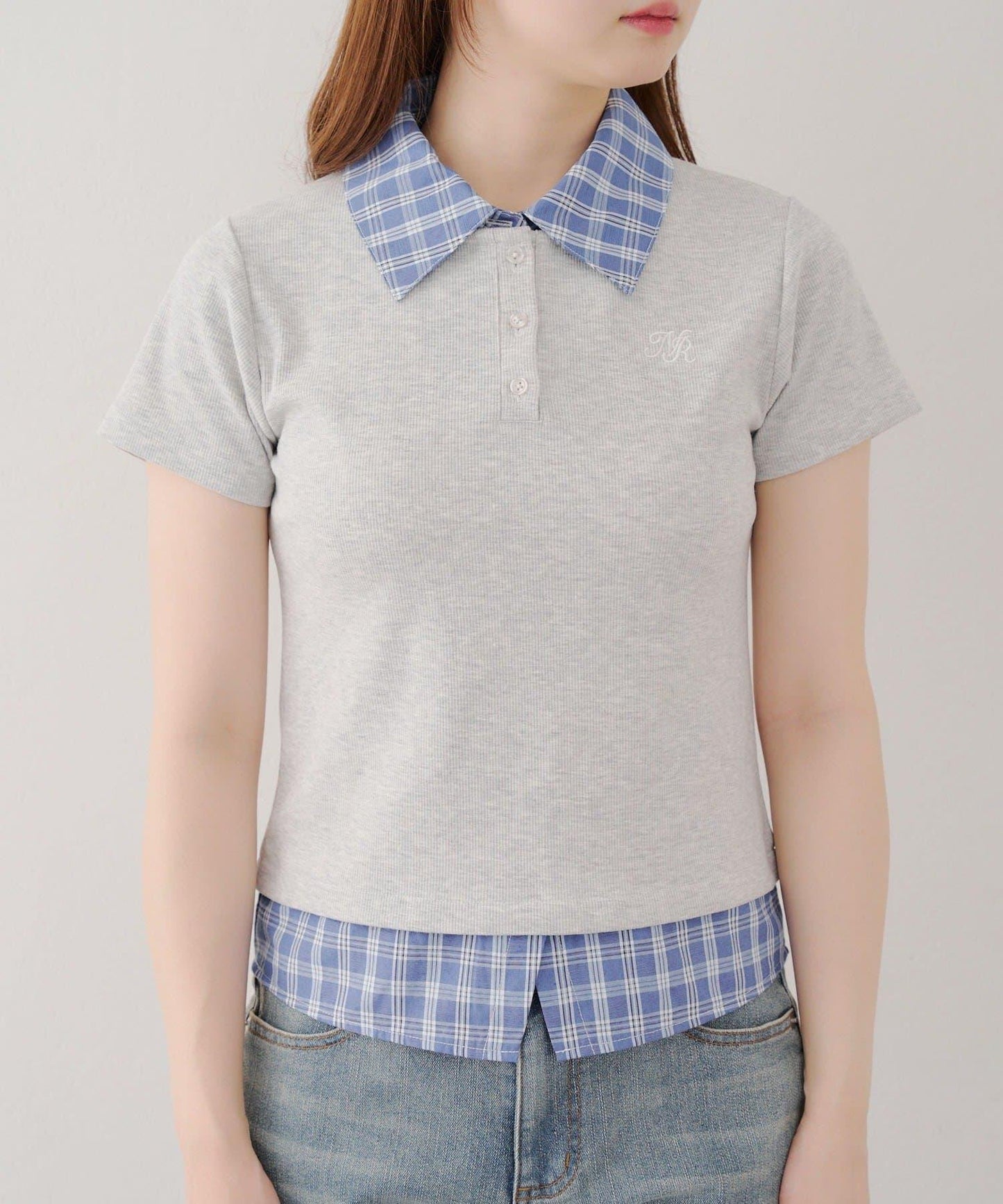 【@re.__mi23精選】假襯衫疊穿上衣