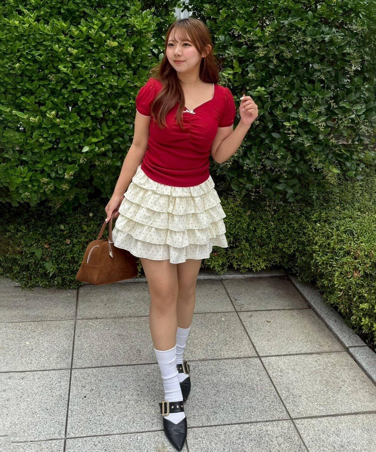 【@may_81o精選】網眼抽褶T-shirt