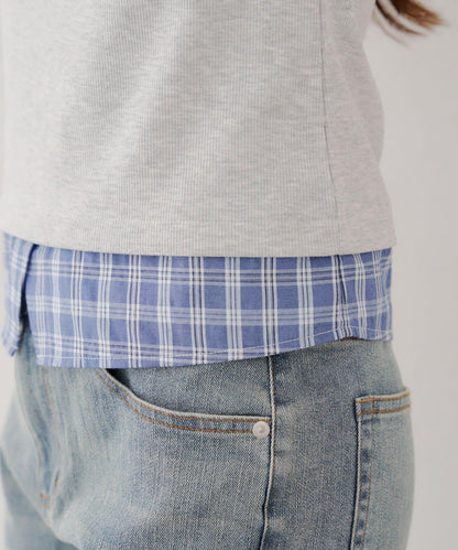 【@re.__mi23精選】假襯衫疊穿上衣