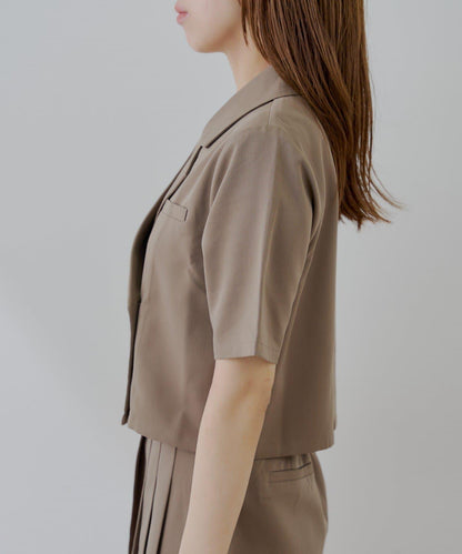 半袖雙排扣西裝外套