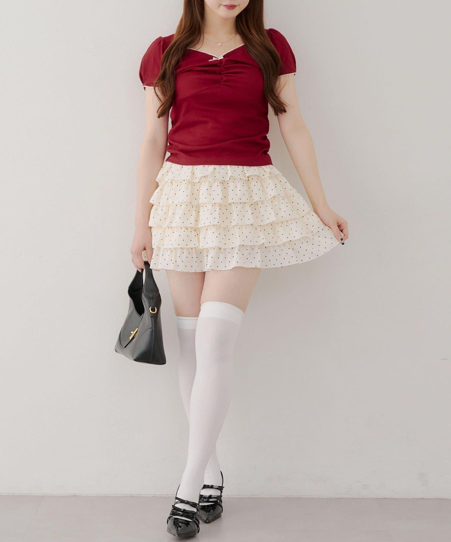 【@may_81o精選】網眼抽褶T-shirt