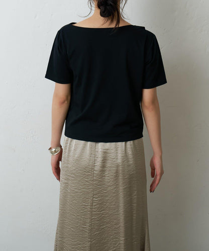 2向肩部垂墜T恤