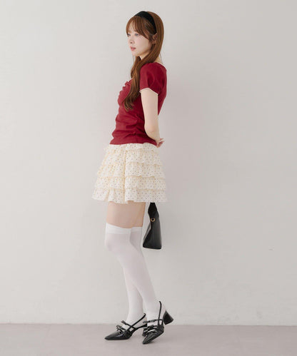 【@may_81o精選】網眼抽褶T-shirt