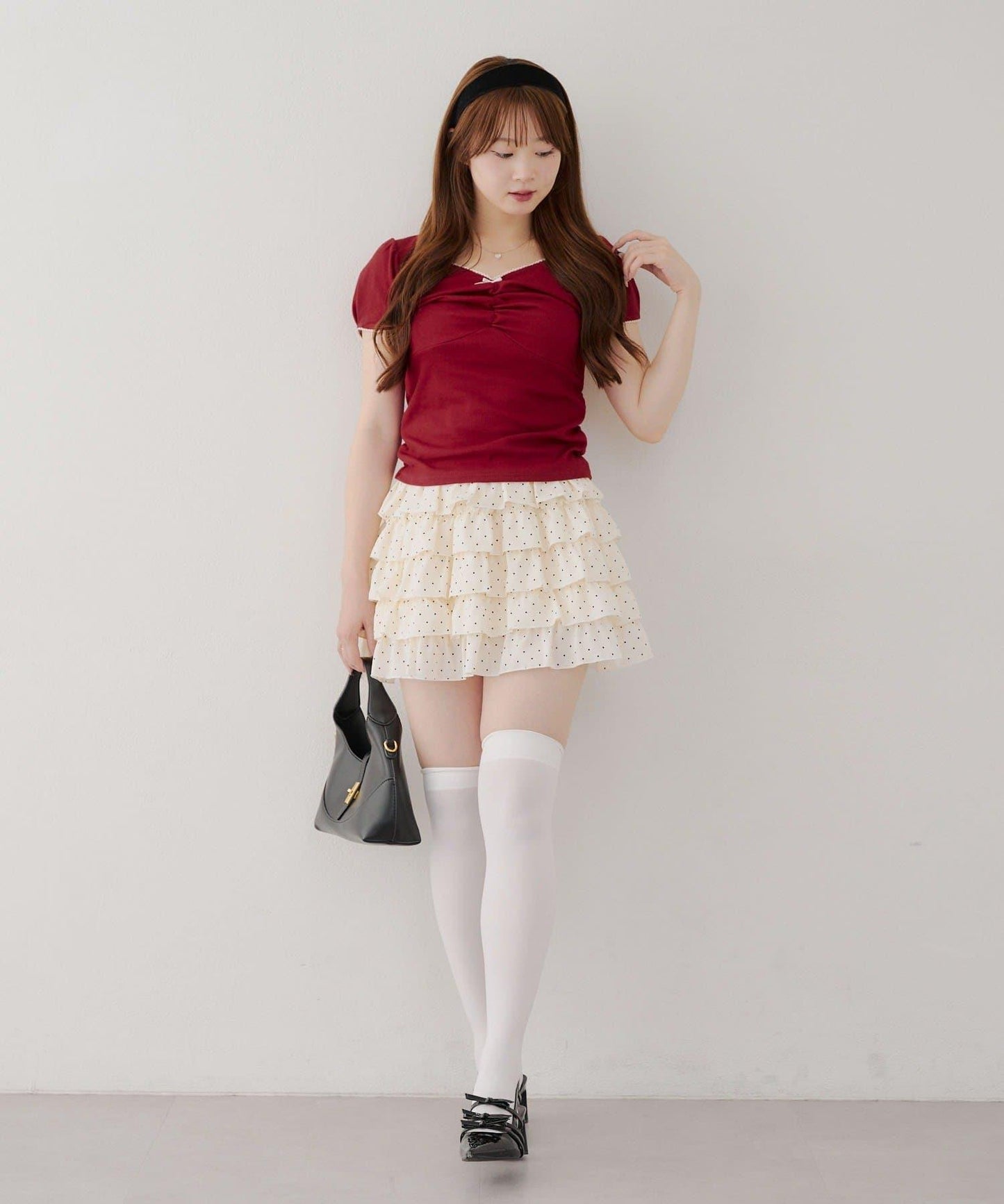 【@may_81o精選】網眼抽褶T-shirt