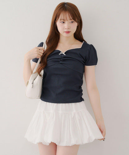 【@may_81o精選】網眼抽褶T-shirt
