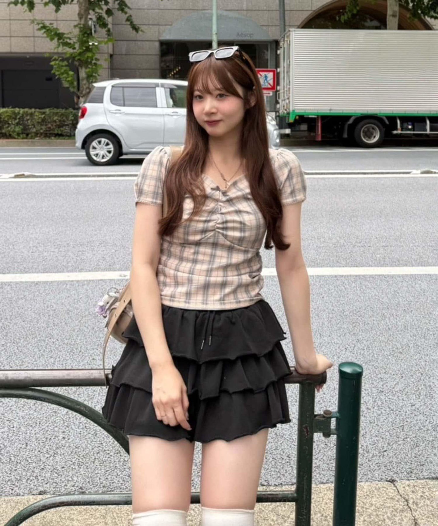 【@may_81o精選】網眼抽褶T-shirt