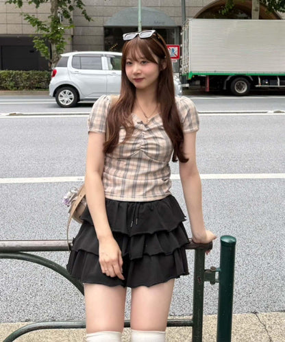 【@may_81o精選】網眼抽褶T-shirt