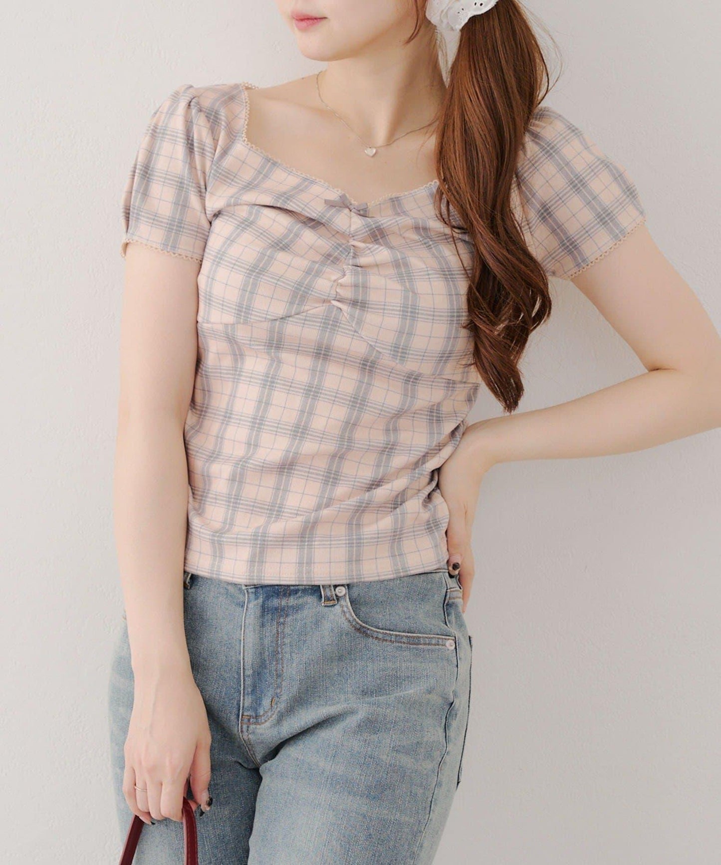 【@may_81o精選】網眼抽褶T-shirt