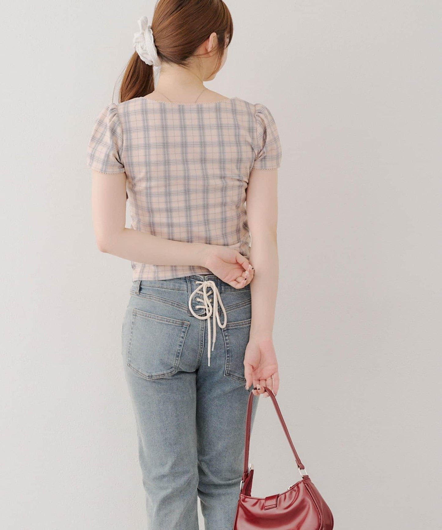 【@may_81o精選】網眼抽褶T-shirt