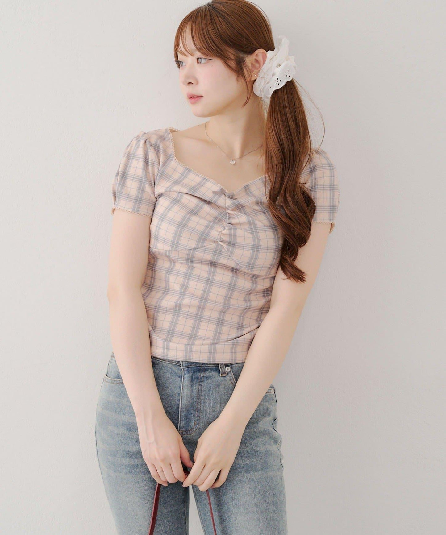 【@may_81o精選】網眼抽褶T-shirt