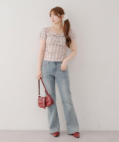 【@may_81o精選】網眼抽褶T-shirt