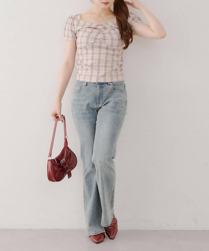 【@may_81o精選】網眼抽褶T-shirt