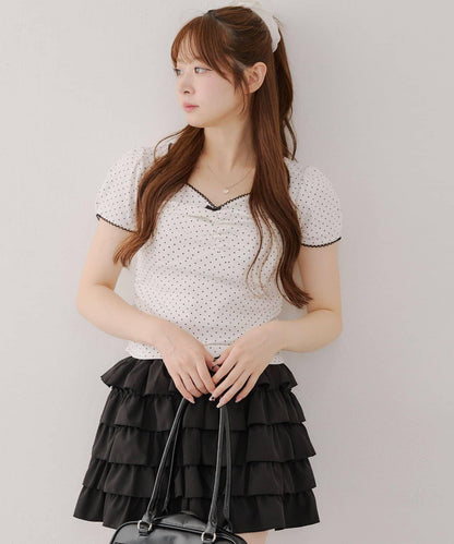 【@may_81o精選】網眼抽褶T-shirt