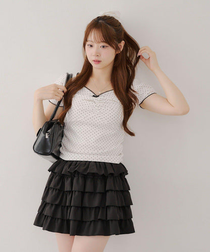 【@may_81o精選】網眼抽褶T-shirt