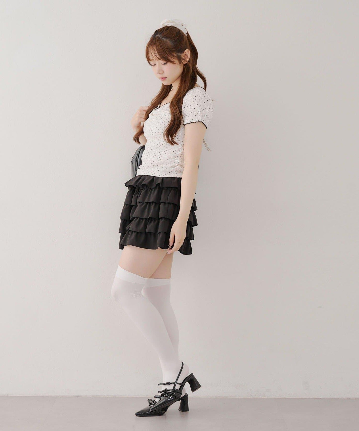 【@may_81o精選】網眼抽褶T-shirt