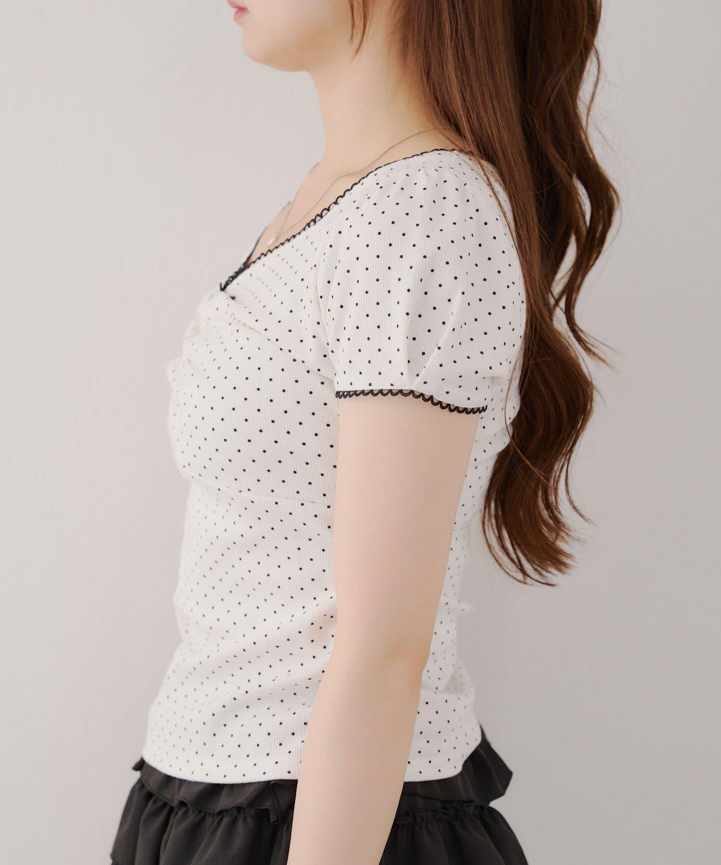 【@may_81o精選】網眼抽褶T-shirt