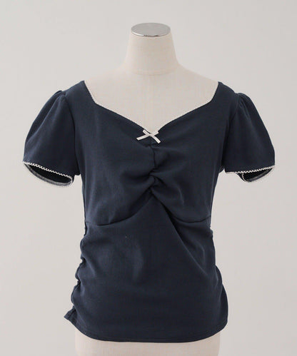 【@may_81o精選】網眼抽褶T-shirt