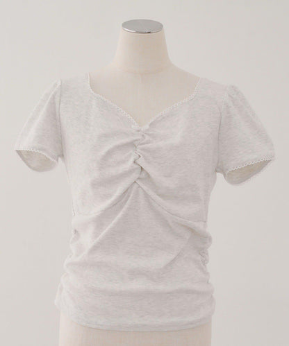 【@may_81o精選】網眼抽褶T-shirt