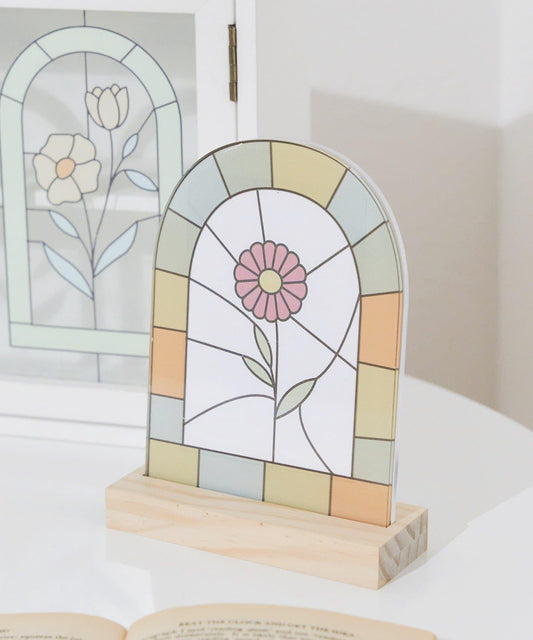 アクリルアーチフォトフレーム／Flower Art Glass