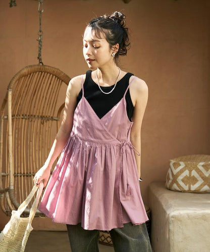 印度風 交叉設計 吊帶 罩衫