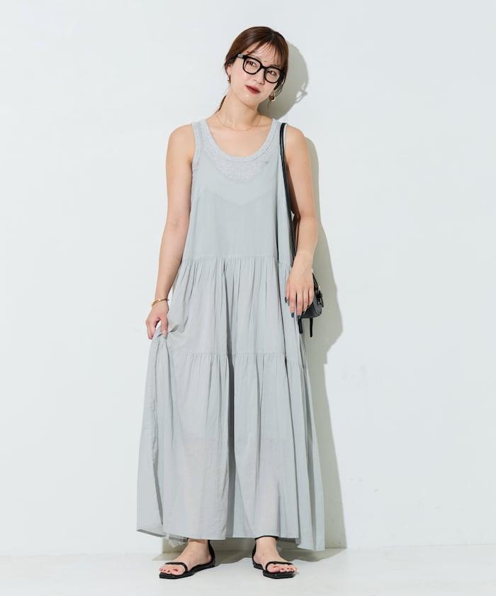 印度風層疊拼接吊帶連衣裙