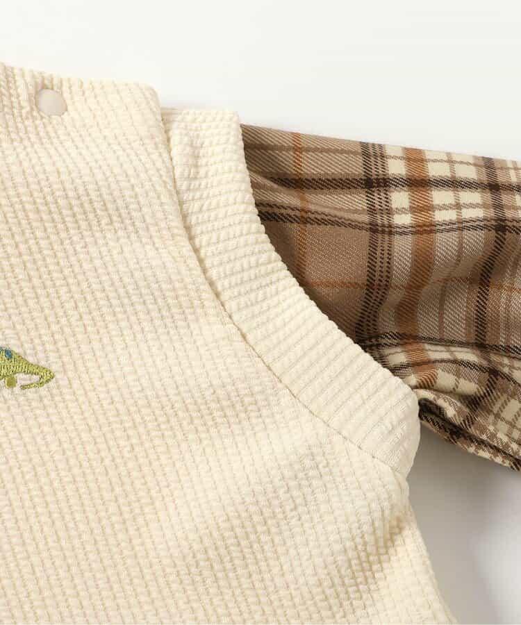 圖案刺繡馬甲疊穿套裝