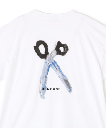 DENHAM/丹哈姆/水彩剪刀圖案T恤